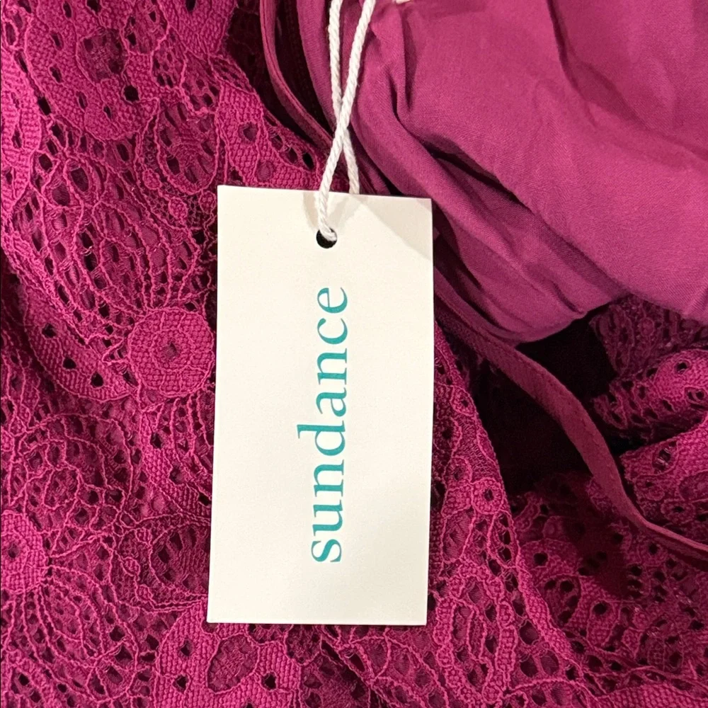Sundance burgundy Lace Maxi Dress size M NWT  maxi - Picture 9 of 14